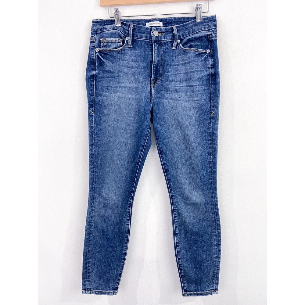 Good American Women’s Skinny Jeans in Medium Blue Wash